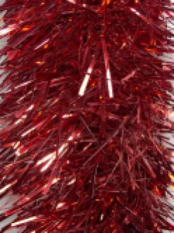 Best Christmas Warehouse Red Metallic 8Ply Classic Christmas Tinsel Garland - 10Cm X 5M