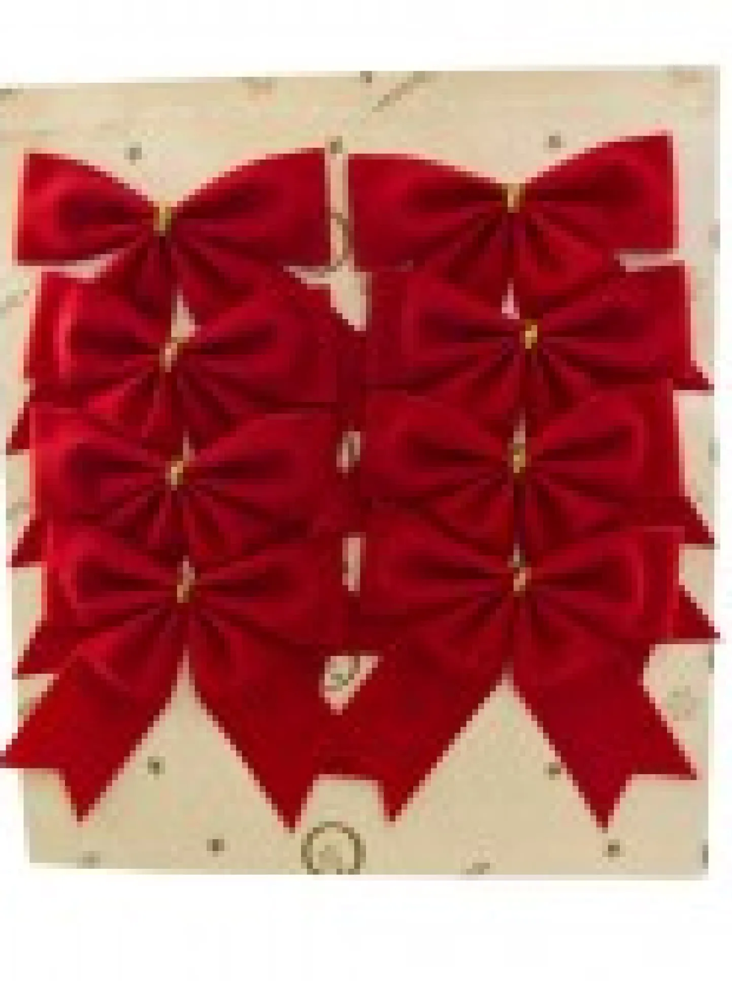 Discount Christmas Warehouse Red Velvet Christmas Tree Bow Decoration - 8 X 80Mm