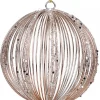 Shop Christmas Warehouse Rose Gold Wire Bauble Shape Christmas Tree Hanging Decoration - 80Mm