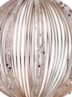 Shop Christmas Warehouse Rose Gold Wire Bauble Shape Christmas Tree Hanging Decoration - 80Mm