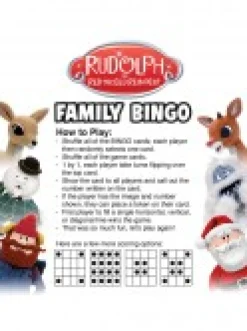 Discount Christmas Warehouse Rudolph The Red Nosed Reindeer Family Bingo Christmas Game - 2 To 18 Players