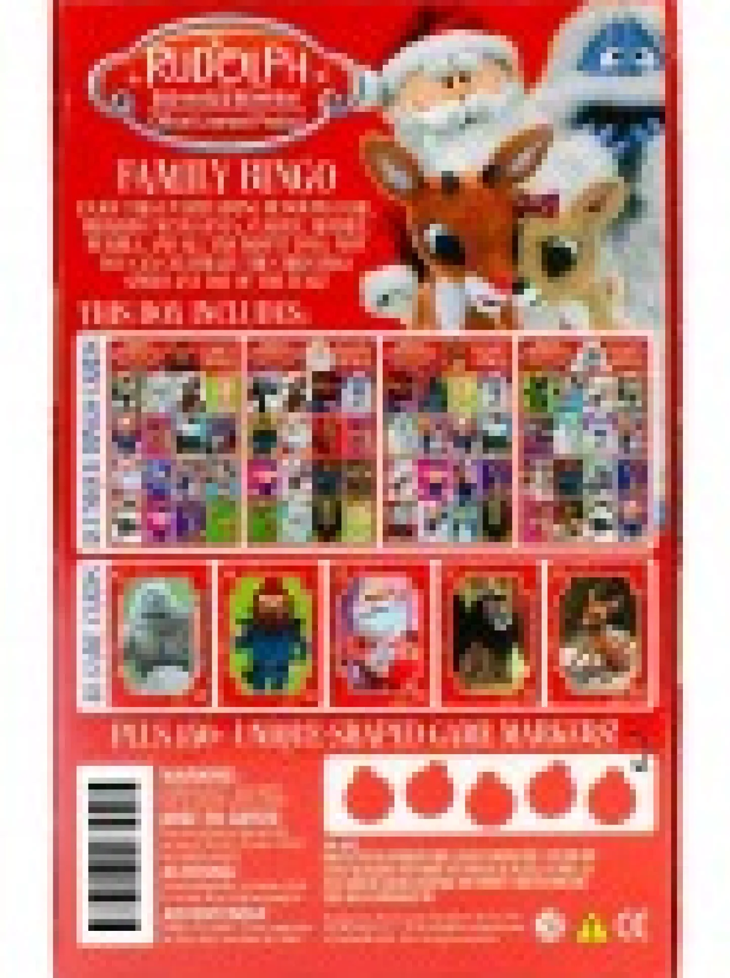 Discount Christmas Warehouse Rudolph The Red Nosed Reindeer Family Bingo Christmas Game - 2 To 18 Players