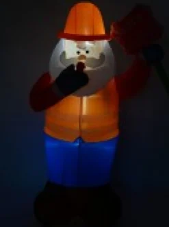 Shop Christmas Warehouse Santa Traffic Controller Illuminated Christmas Inflatable Display - 1.8M