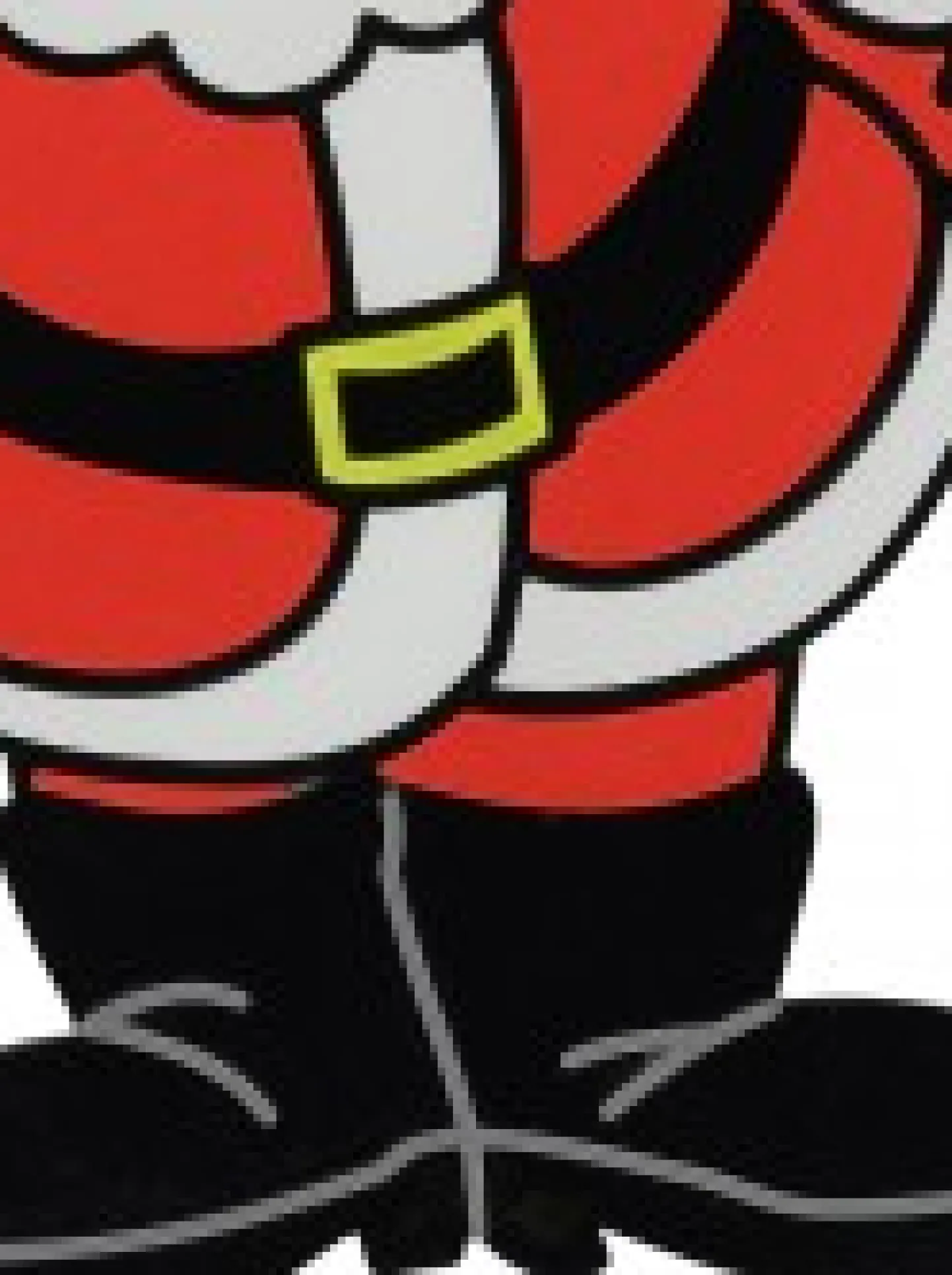 Hot Christmas Warehouse Santa With Bell & Gift Sack Gel Christmas Window Cling Decoration - 17Cm