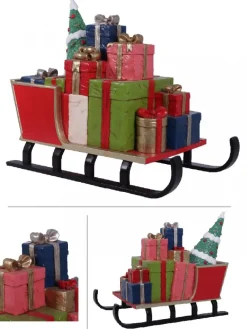 Sale Christmas Warehouse Santa's Sled With Christmas Presents Life Size Resin Decoration Ornament - 1.3M