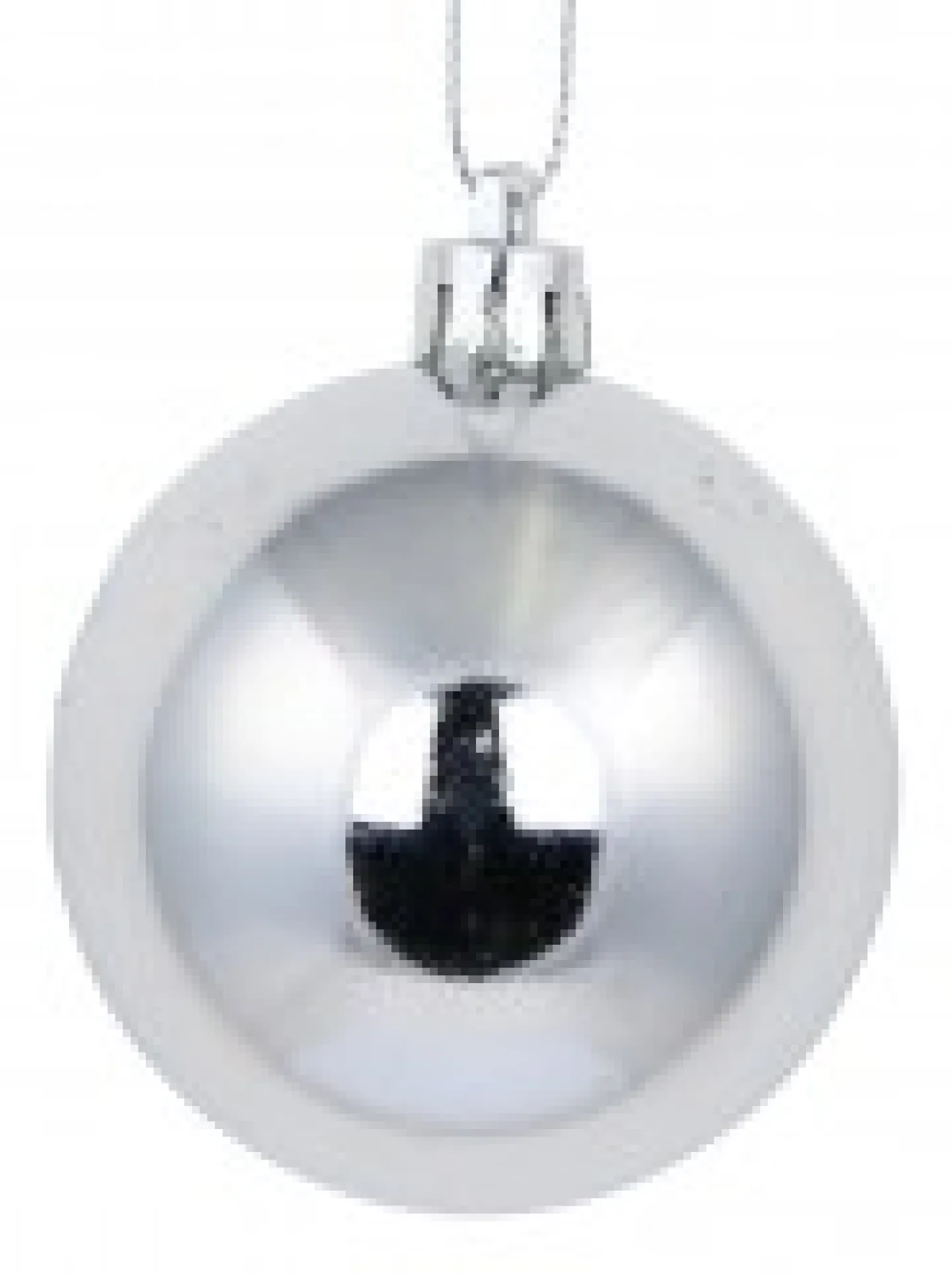 New Christmas Warehouse Silver Glittered, Matte & Metallic Christmas Bauble Decorations - 12 X 60Mm