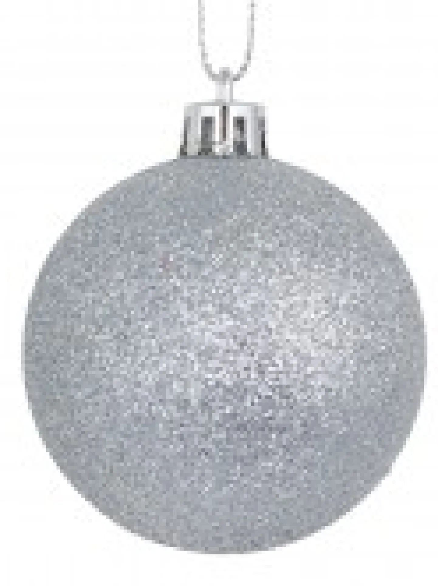 New Christmas Warehouse Silver Glittered, Matte & Metallic Christmas Bauble Decorations - 12 X 60Mm