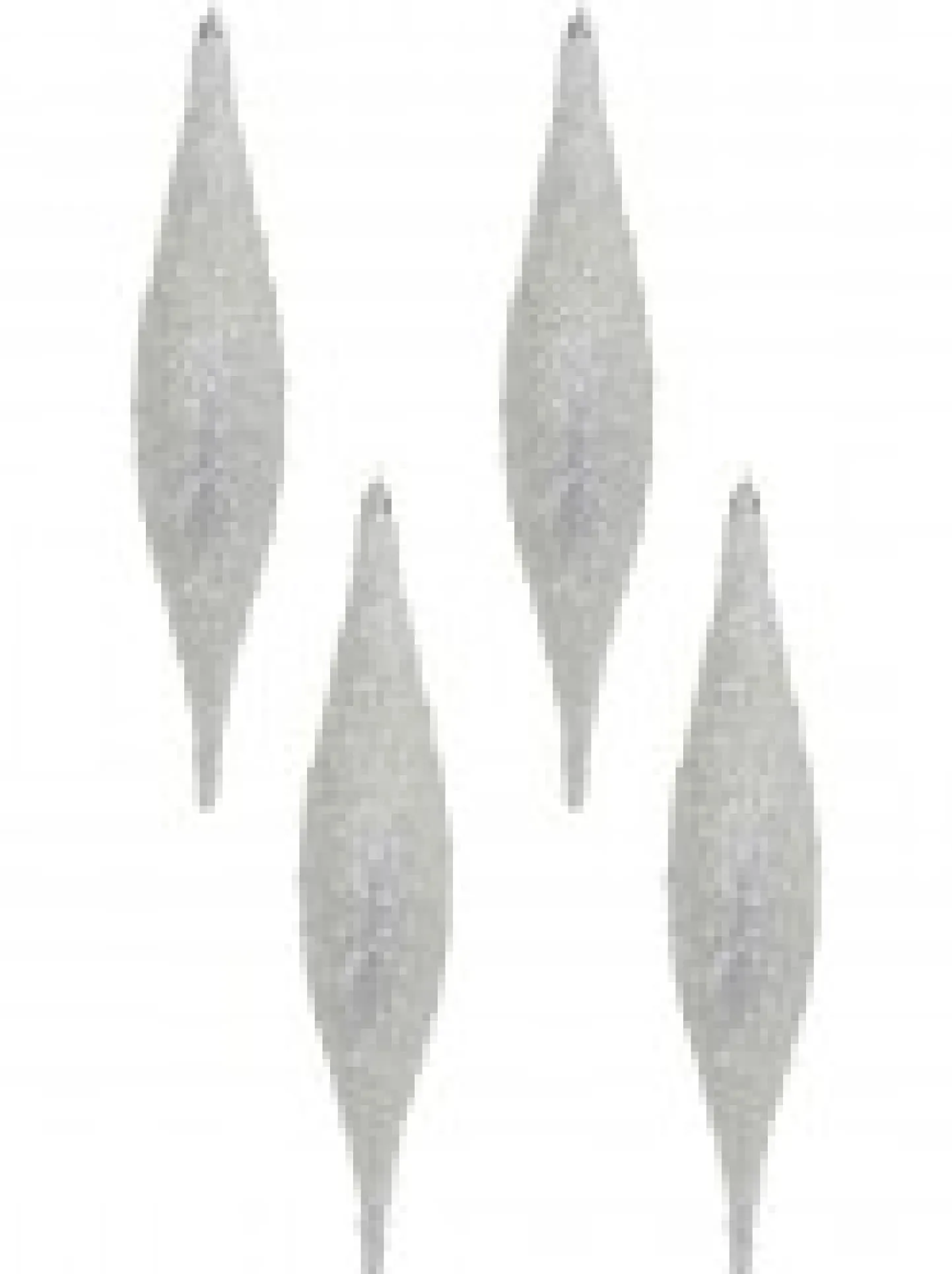 New Christmas Warehouse Silver With Frost Look Pine Cone Shape Bauble Hanging Decorations - 4 X 33Cm