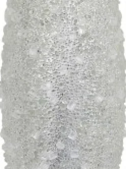New Christmas Warehouse Silver With Frost Look Pine Cone Shape Bauble Hanging Decorations - 4 X 33Cm