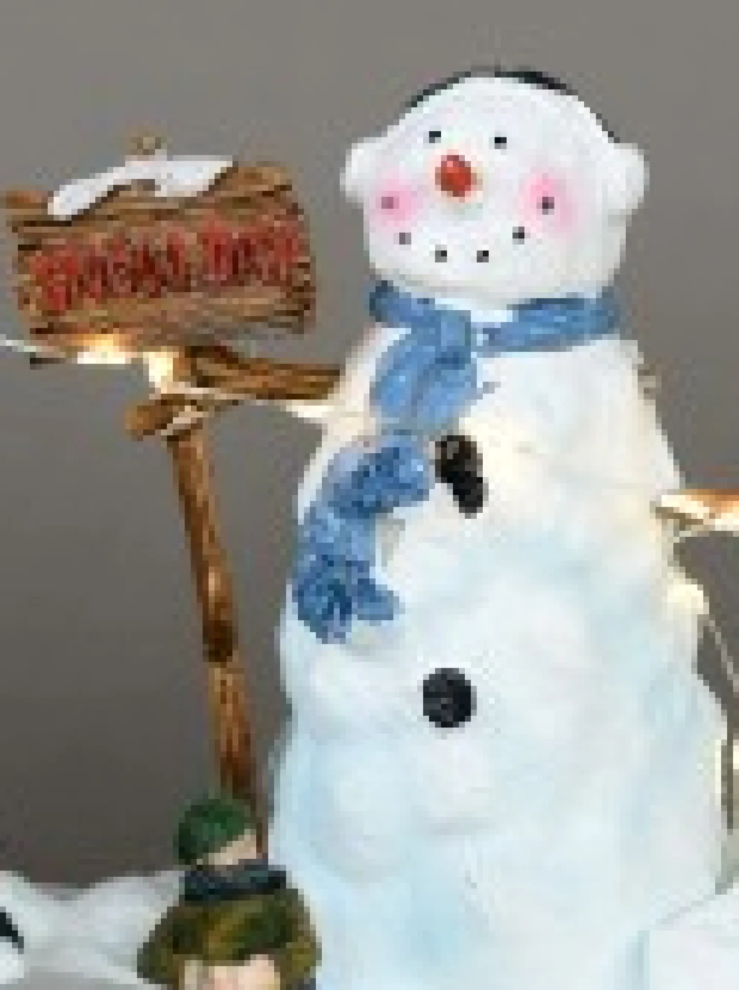 New Christmas Warehouse Snow Day! Skating Around A Frozen Pond Christmas Village Scene - 26Cm