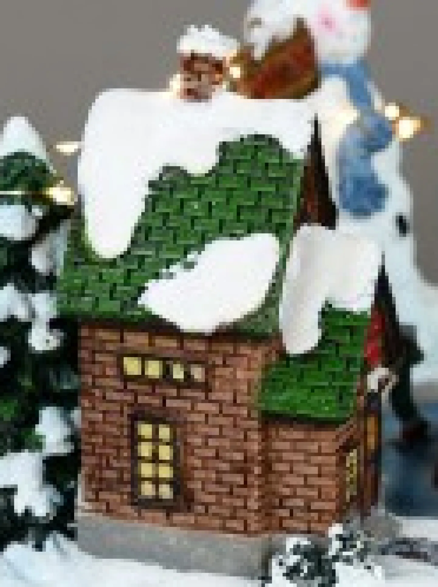 New Christmas Warehouse Snow Day! Skating Around A Frozen Pond Christmas Village Scene - 26Cm