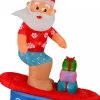 Outlet Christmas Warehouse Surfs Up Santa On Surfboard Illuminated Christmas Inflatable Display - 1.8M