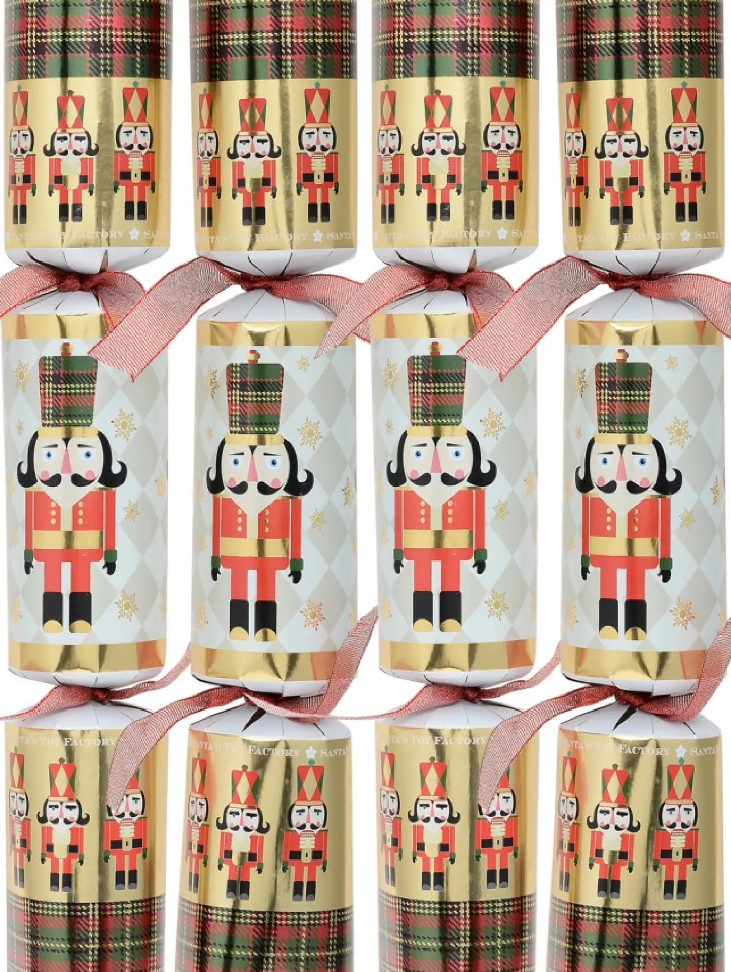 Sale Christmas Warehouse Traditional Nutcracker Pattern Design Christmas Cracker Bon Bons - 10 X 36Cm