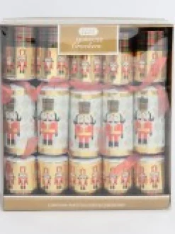 Sale Christmas Warehouse Traditional Nutcracker Pattern Design Christmas Cracker Bon Bons - 10 X 36Cm