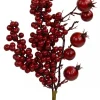 Hot Christmas Warehouse Various Size Deep Red Berries Decorative Christmas Spray Pick - 14Cm