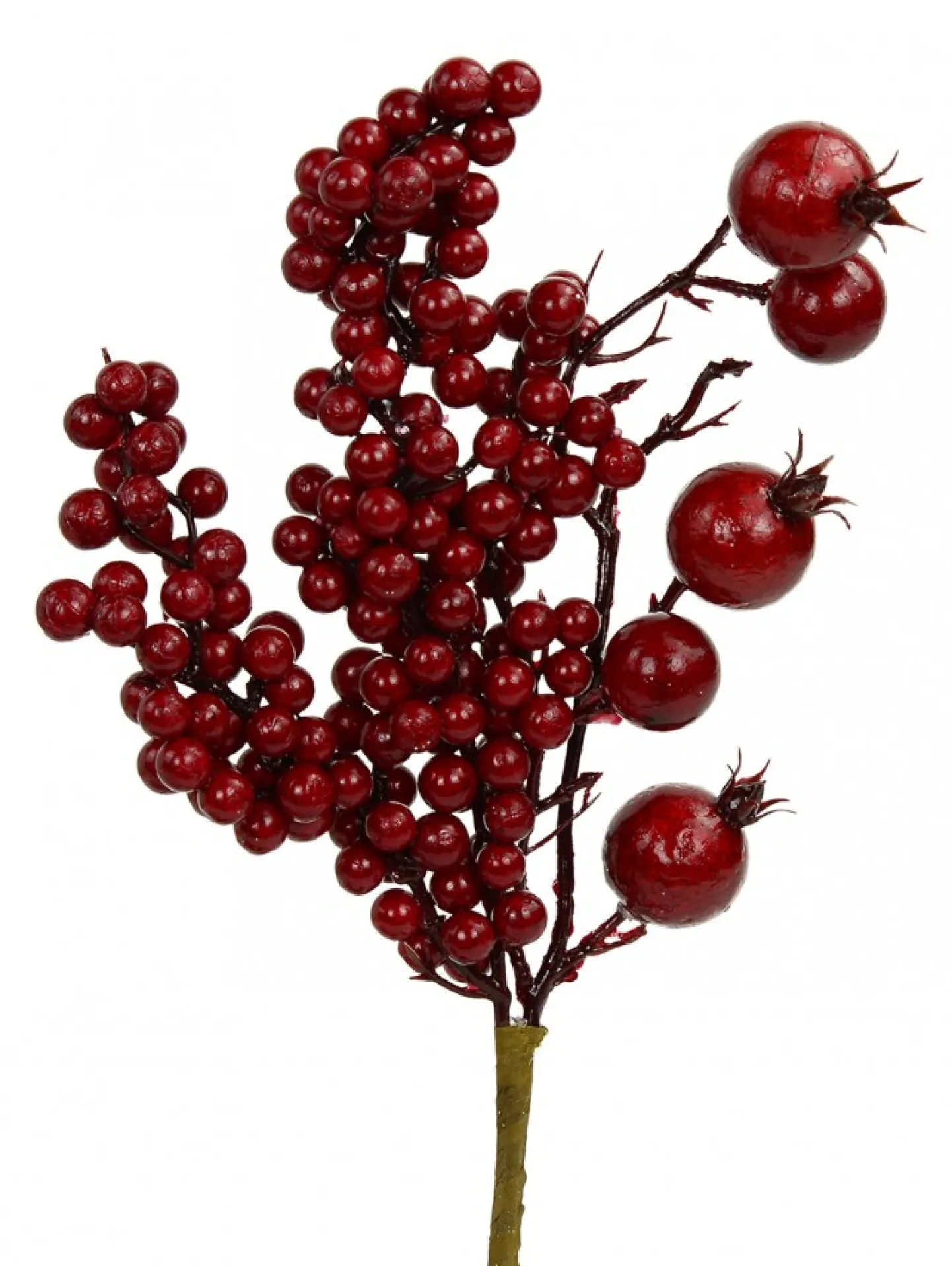 Hot Christmas Warehouse Various Size Deep Red Berries Decorative Christmas Spray Pick - 14Cm