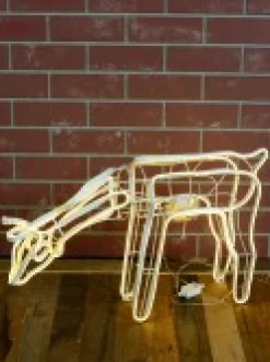 Flash Sale Christmas Warehouse Warm White Animated Grazing Reindeer Neon Christmas Light Display - 77Cm