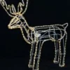 Hot Christmas Warehouse Warm White Led Large Standing Reindeer Bull 3D Rope Light Silhouette - 1.1M