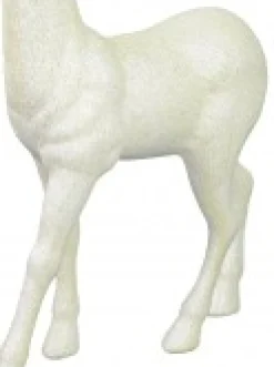 Best Christmas Warehouse White & Iridescent Glittered Standing Christmas Reindeer Ornament - 45Cm