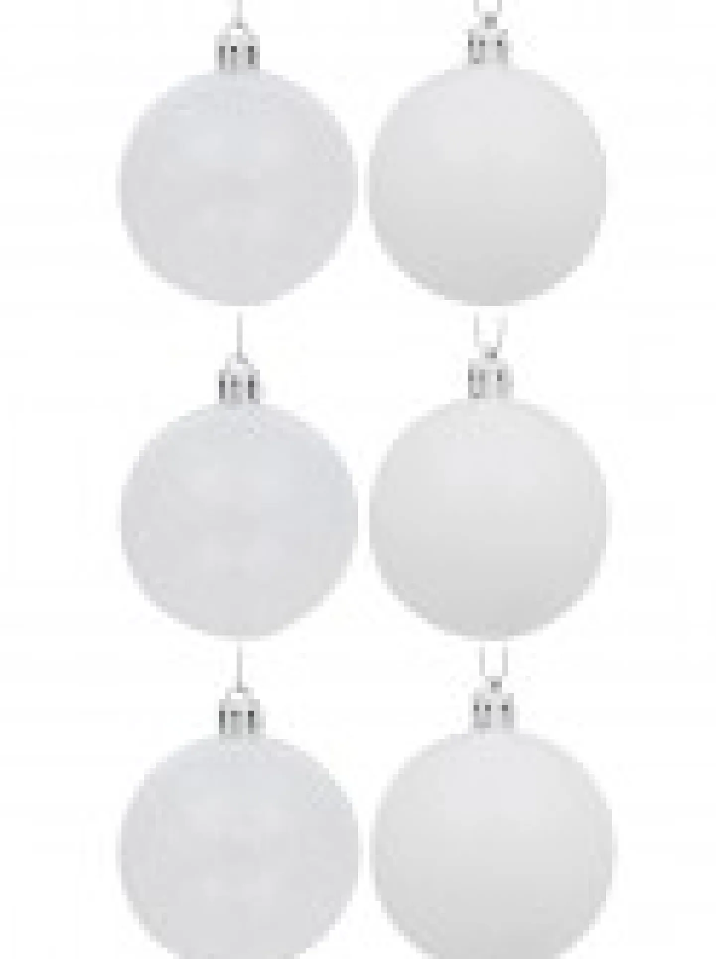 Best Sale Christmas Warehouse White Gloss & Clear With White Frost Christmas Bauble Decorations - 6 X 60Mm