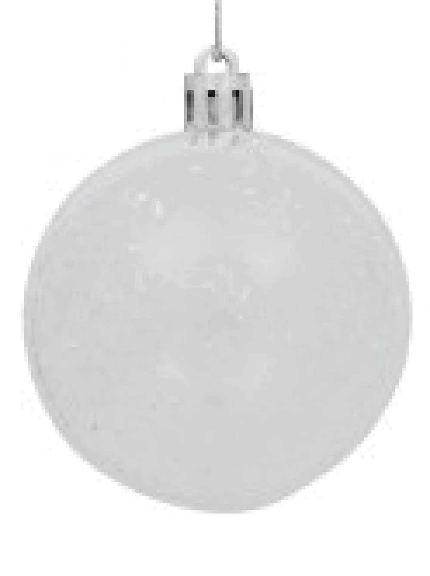 Best Sale Christmas Warehouse White Gloss & Clear With White Frost Christmas Bauble Decorations - 6 X 60Mm