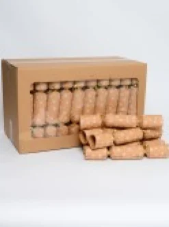 Discount Christmas Warehouse White Heavy Snowfall On Caramel Christmas Cracker Bon Bons - 50 X 30Cm