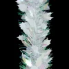 Discount Christmas Warehouse White Holly Leaf & Iridescent Pine Needle Christmas Tinsel Garland - 2.7M