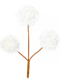 Shop Christmas Warehouse White Pom Pom Snowballs Decorative Christmas Spray Pick - 15Cm