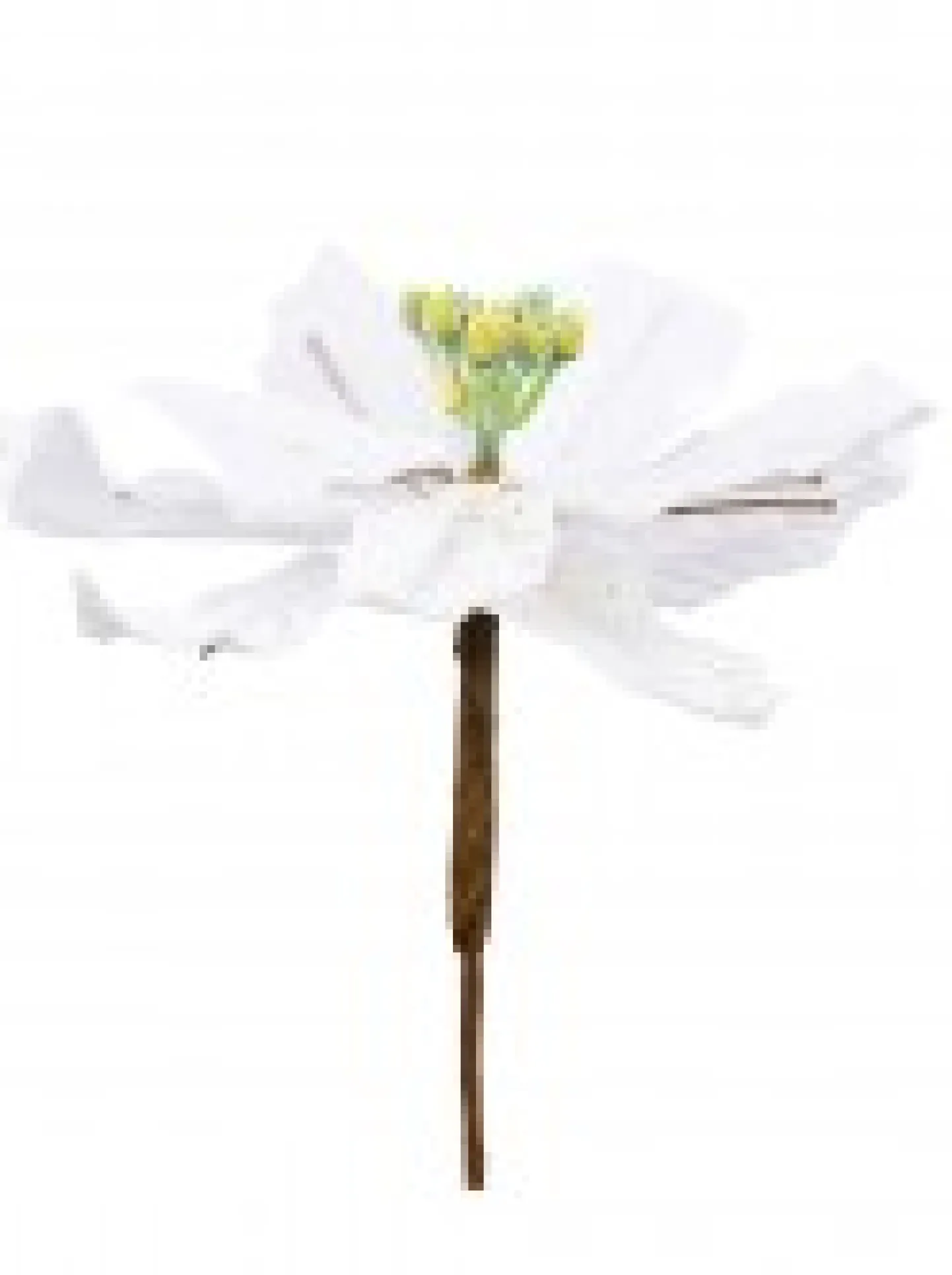 Flash Sale Christmas Warehouse White Sequin & Fabric Petal Poinsettia Decorative Christmas Flower Pick - 14Cm
