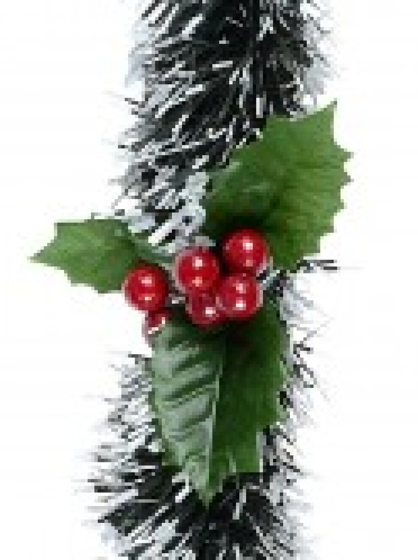Best Sale Christmas Warehouse White Tip Pine Needle With Holly Christmas Tinsel Garland - 2.7M