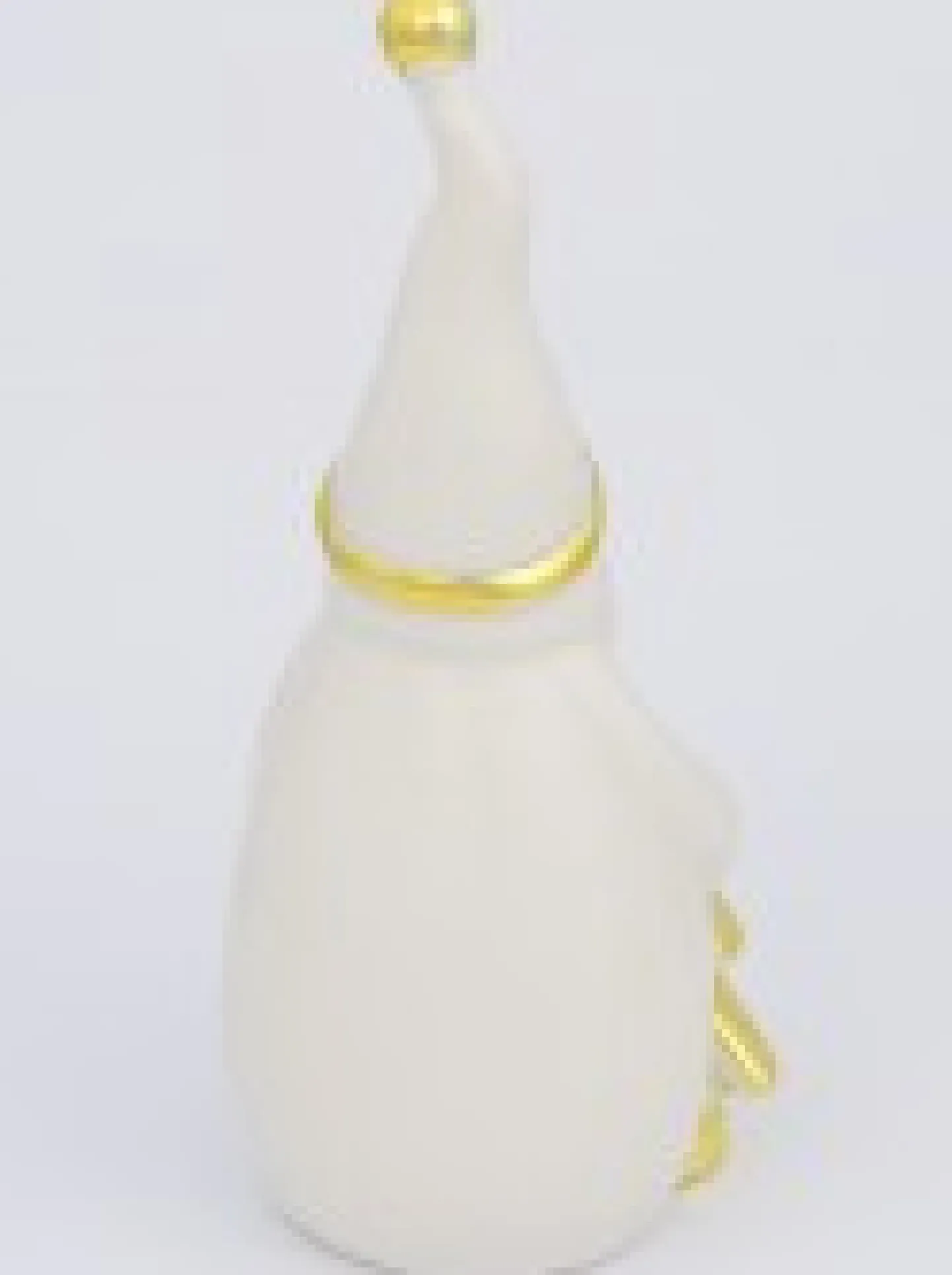 Flash Sale Christmas Warehouse White Winter Santa With Gold Tree Ceramic Christmas Ornament - 15Cm
