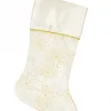 Sale Christmas Warehouse White With Gold & Iridescent Glitter Sunburst Pattern Christmas Stocking - 48Cm