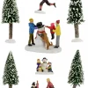 Store Christmas Warehouse Winter Christmas Fun On Ice & Snow Christmas Village Figurines - 8 Piece Set