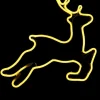 Best Christmas Warehouse Yellow Prancing Reindeer Neon Flex Rope Light Silhouette - 44Cm